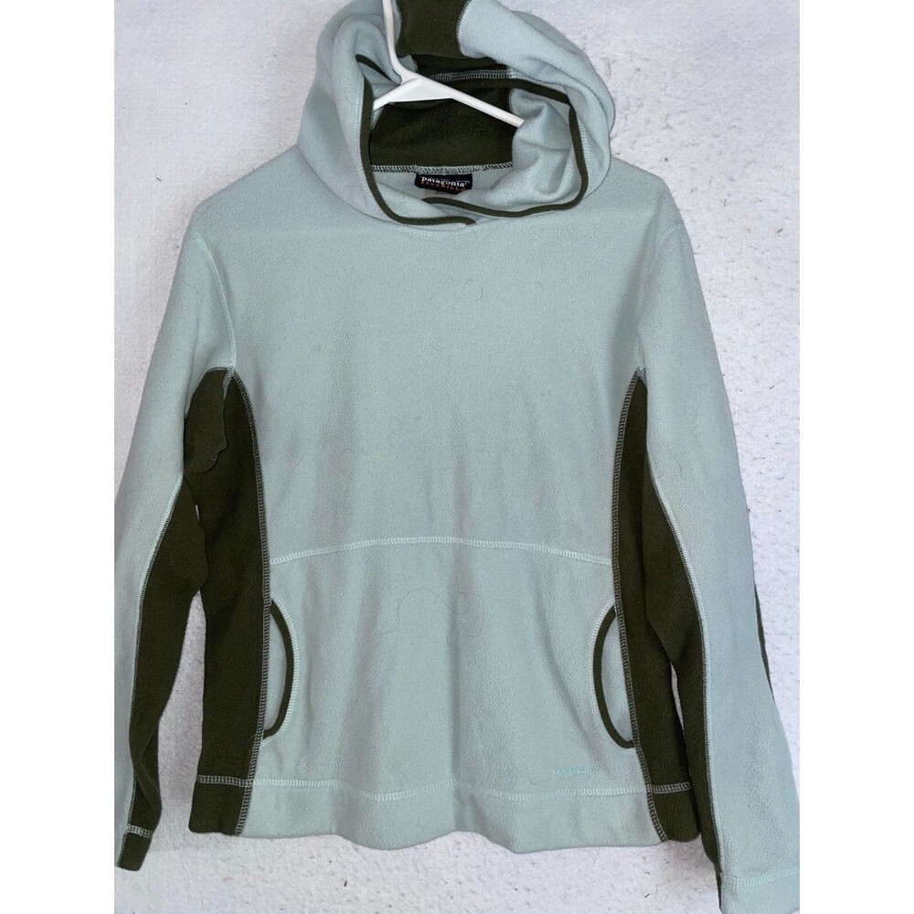 Patagonia Pullover Womens sz M Hoodie Synchilla Fleece Long Sleeve Hiking Pocket